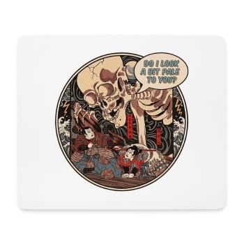 Japanese Skeleton Ukiyo-e Kuniyoshi Parody - Mousepad (Querformat) - Weiß - Vorne
