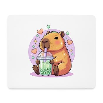 Kawaii Boba-Haustier mit Herz - Mousepad (Querformat) - Weiß - Vorne