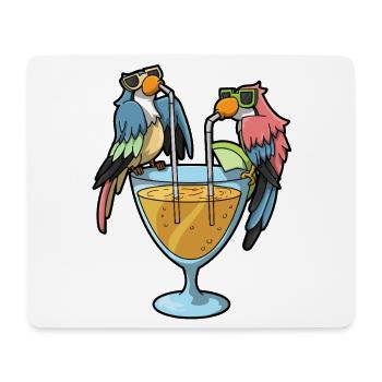 Papageien Cocktail Humor - Mousepad (Querformat) - Weiß - Vorne