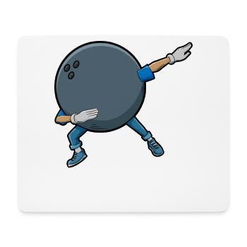 Bowling Dab Comic - Mousepad (Querformat) - Weiß - Vorne