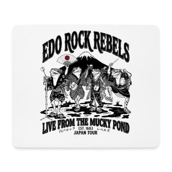 Japanese Frog Rockers Mt. Fuji Muddy Pond Tour Art - Mousepad (Querformat) - Weiß - Vorne