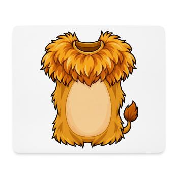 Kuschelige Löwenmähne Plüschheld - Mousepad (Querformat) - Weiß - Vorne
