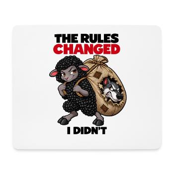 Schafe und Wolf – Die Regeln wurden geändert - Mousepad (Querformat) - Weiß - Vorne
