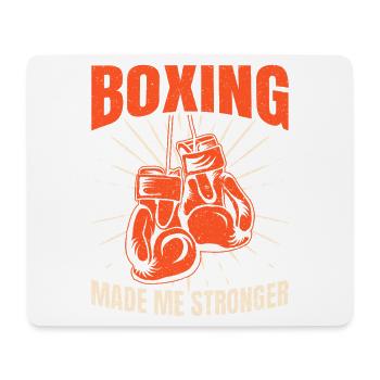 Boxing Made Me Stronger Gloves Boxing Gloves - Mousepad (Querformat) - Weiß - Vorne