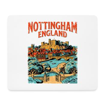 City Retro Nottingham England Castle Travel Sept - Mousepad (Querformat) - Weiß - Vorne