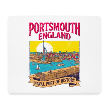 City Portsmouth England Naval Port Of History - Mousepad (Querformat) - Weiß - Vorne