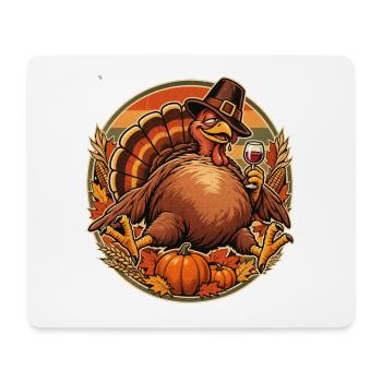 Thanksgiving Truthahn im Fresskoma - Mousepad (Querformat) - Weiß - Vorne