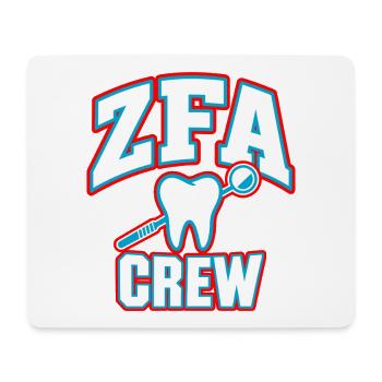 ZFA Crew – Zahnmedizin Team & Praxisalltag - Mousepad (Querformat) - Weiß - Vorne