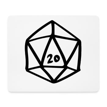 D20-Glyphe - Mousepad (Querformat) - Weiß - Vorne