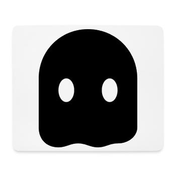 Minimal Ghost – Minimalistischer Geist Silhouette - Mousepad (Querformat) - Weiß - Vorne