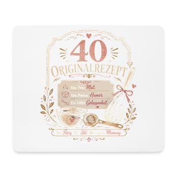 40 Geburtstag Frau Geschenk Lustiger Spruch - Mousepad (Querformat) - Weiß - Vorne
