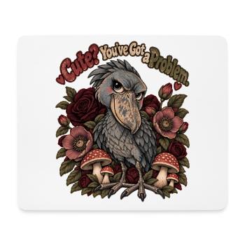 Schuhschnabel – Süß? Du hast ein Problem - Mousepad (Querformat) - Weiß - Vorne
