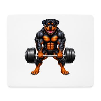 Rottweiler Hund Kraft Sport Gewichtheber - Mousepad (Querformat) - Weiß - Vorne