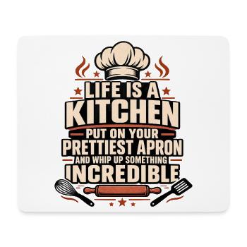 Inspirierende Kochküche Queen Souschef-Backe - Mousepad (Querformat) - Weiß - Vorne