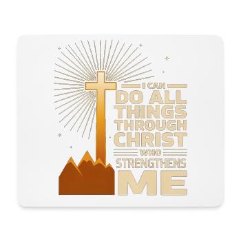 Ich kann alles durch Christus tun - Mousepad (Querformat) - Weiß - Vorne