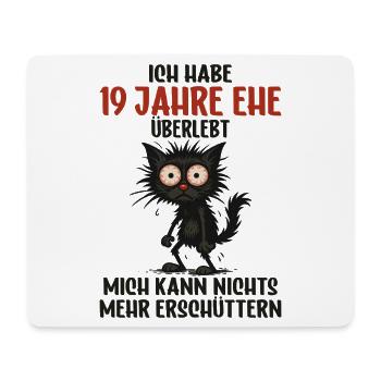 19. Hochzeitstag 19 Jahre verheiratet 19 Jahre Ehe - Mousepad (Querformat) - Weiß - Vorne