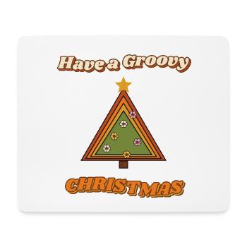 Hab einen coolen Retro-Weihnachtsbaum - Mousepad (Querformat) - Weiß - Vorne