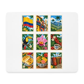 Kolumbien Briefmarken - Mousepad (Querformat) - Weiß - Vorne