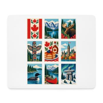 Kanada Briefmarken - Mousepad (Querformat) - Weiß - Vorne