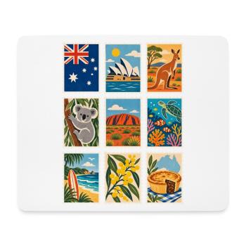 Australien Briefmarken - Mousepad (Querformat) - Weiß - Vorne