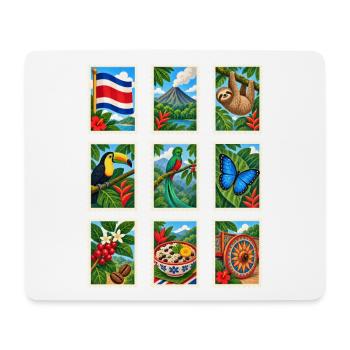 Costa Rica Briefmarken - Mousepad (Querformat) - Weiß - Vorne
