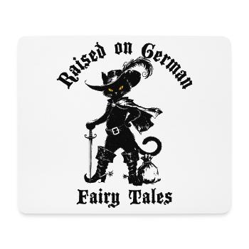 Raised on German Fairy Tails Gestiefelter Kater - Mousepad (Querformat) - Weiß - Vorne