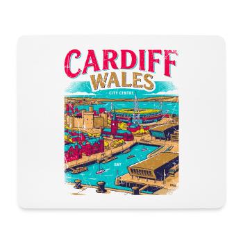 Cardiff Wales City Centre Bay Travel - Mousepad (Querformat) - Weiß - Vorne