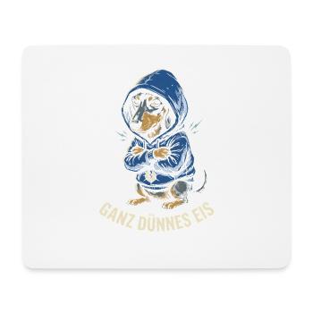 Dackel Ganz Dünnes Eis Frecher Hund Humor Spruch - Mousepad (Querformat) - Weiß - Vorne