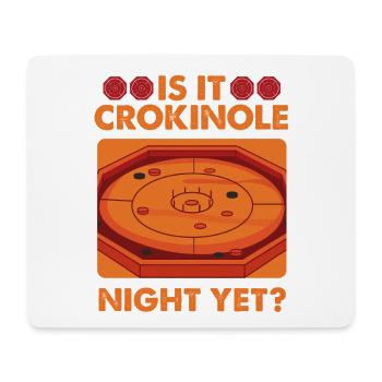 Crokinole Night Yet? Brettspiel Abend Crokinole - Mousepad (Querformat) - Weiß - Vorne