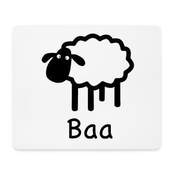 Niedliches Baa-Schaf | Pyrenäenlinien-Labor - Mousepad (Querformat) - Weiß - Vorne