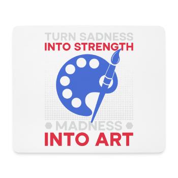 Funny Art Painter Madness Into Art Drawing - Mousepad (Querformat) - Weiß - Vorne