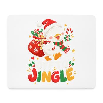 Weihnachts-Pinguin auf Tour - Mousepad (Querformat) - Weiß - Vorne