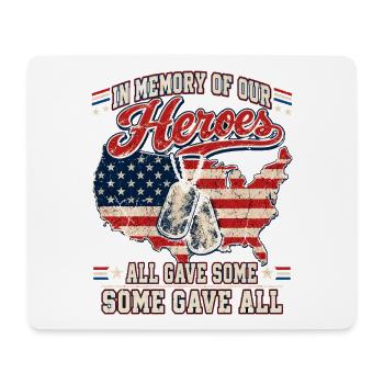 Helden-Gedenken USA Flagge Hundemarken - Mousepad (Querformat) - Weiß - Vorne