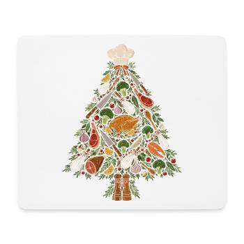 Gourmet Weihnachtsbaum - Mousepad (Querformat) - Weiß - Vorne