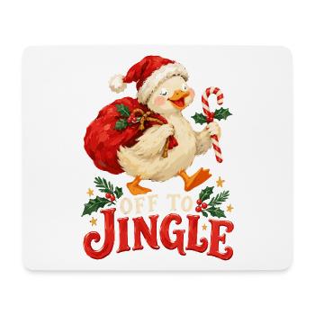 Jingle Duck Weihnachtsfreude - Mousepad (Querformat) - Weiß - Vorne