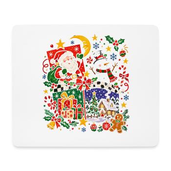 Festliche Weihnachtsszene mit Geschenken - Mousepad (Querformat) - Weiß - Vorne