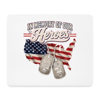 In Erinnerung unserer Helden – Veteranenflagge - Mousepad (Querformat) - Weiß - Vorne