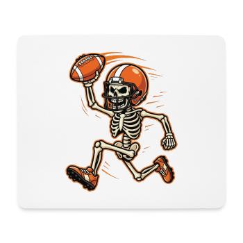 Skeleton-Footballspieler – Fan am Halloween-Spieltag - Mousepad (Querformat) - Weiß - Vorne