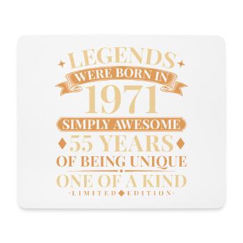 Jahrgang 1971 Simply Awesome 55th Birthday - Mousepad (Querformat) - Weiß - Vorne