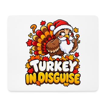 Turkey in Disguise Cartoon Christmas - Mousepad (Querformat) - Weiß - Vorne