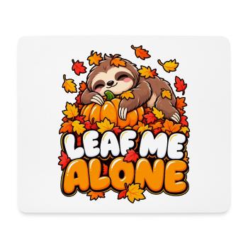 Leaf Me Alone – Herbst-Faultier - Mousepad (Querformat) - Weiß - Vorne