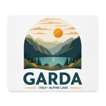 Garda Italy Alpine Lake - Mousepad (Querformat) - Weiß - Vorne