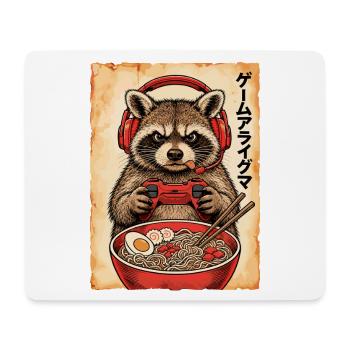 Gamer, Gaming, Japanische, Zocker, Capybara, Ramen - Mousepad (Querformat) - Weiß - Vorne