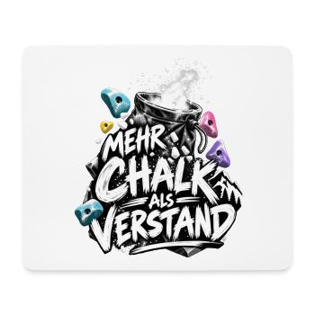 Mehr Chalk als Verstand Bouldern Spruch - Mousepad (Querformat) - Weiß - Vorne