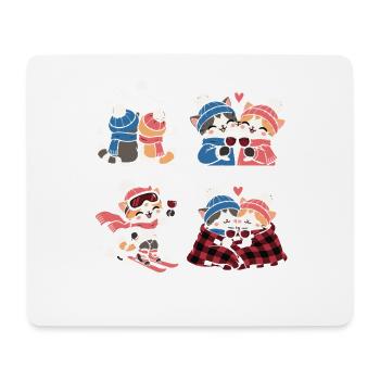 Skiurlaub Weintrinker Snowboard Wintersport - Mousepad (Querformat) - Weiß - Vorne