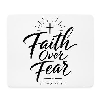Typografie-Design des christlichen Glaubens der Schrift - Mousepad (Querformat) - Weiß - Vorne