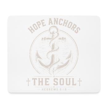 Hebräer 6,19 Christliches Ankerdesign - Mousepad (Querformat) - Weiß - Vorne