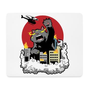  Catzilla Monsterkatze - Mousepad (Querformat) - Weiß - Vorne