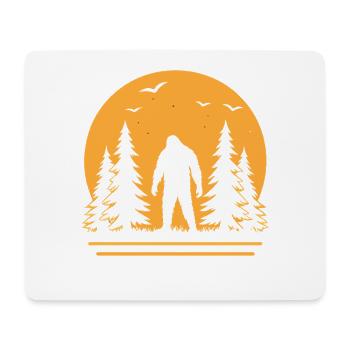 Bigfoot Moon Forest Night Silhouette - Mousepad (Querformat) - Weiß - Vorne