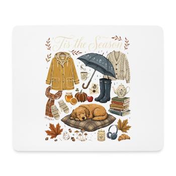 Herbstzauber Kuscheloutfit - Mousepad (Querformat) - Weiß - Vorne
